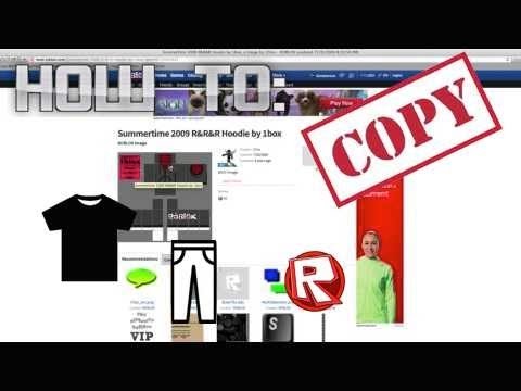 How To: Copy Shirts and Pants HD on ROBLOX - YouTube