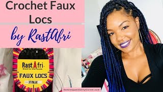 Blue Crochet Faux Locs using RastAfri Hair