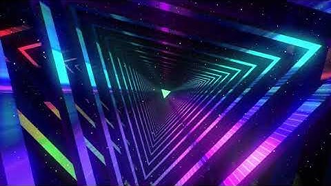 4K Triangle Tunnel Fiction Motion Background