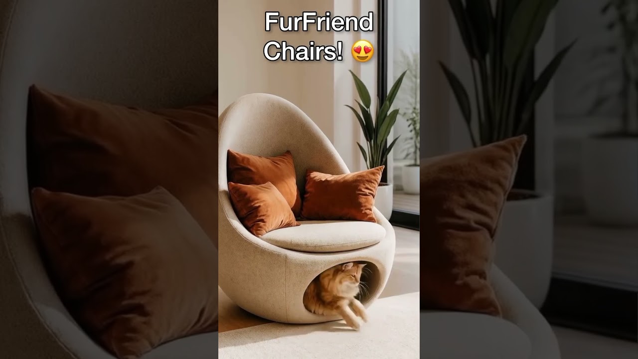 Would you share your chair with your cat? Because this FurFriend Chair makes it impossible not to!