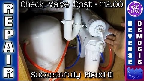 Reverse Osmosis REPAIR Auto Shut Off Check Valve Water Filter GXRM10G GE drain running