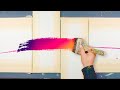 ABSTRACT ART PAINTING Demo With Brush And Spray Cans | Hexacircle