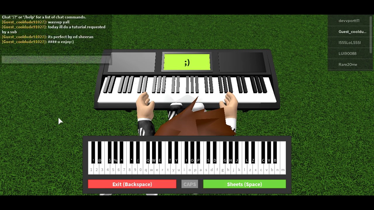 Perfect by Ed Sheeran Roblox Piano Tutorial | Sheets in Description - YouTube