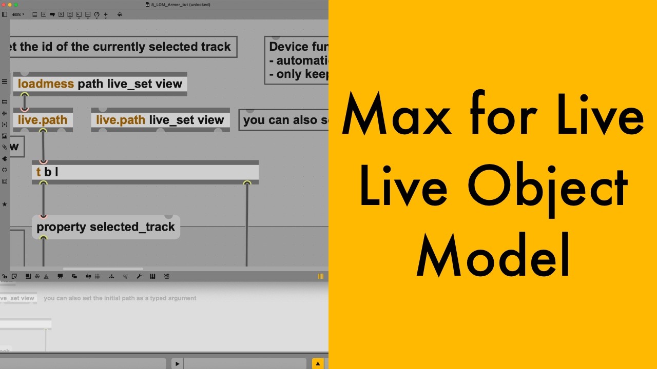 Live Object Model in Max for Live [Max/MSP Tutorial] - YouTube