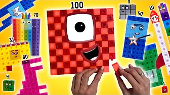 Recreando los NUMBERBLOCKS del 1 al 100 | Video educativo con juguetes para niños