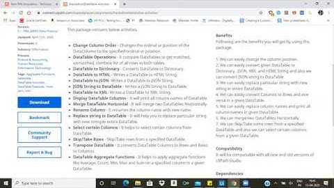 UiPath DataTable activities