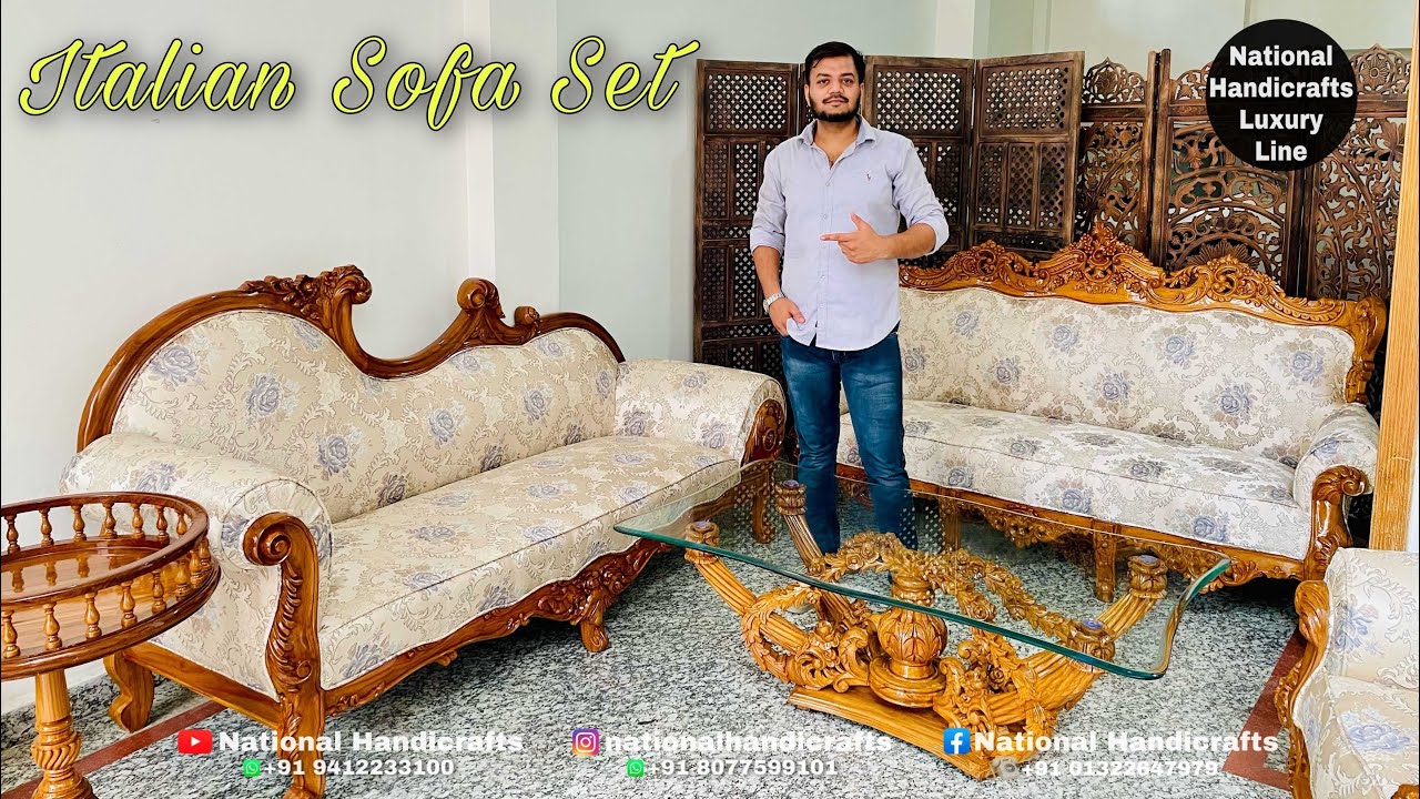 National Handicrafts Maharaja Sofa Set With Couch And Center Table