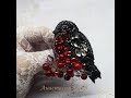 Мастер-класс брошь "Снегирь" Brooch TUTORIAL Embroidery BROOCH DIY