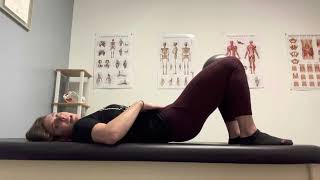 Bridge + ball squeeze for pelvic floor