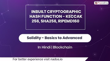 43. Inbuilt Cryptographic Hash Func - Keccak256, Sha256, Ripemd160 | Blockchain | Solidity | Hindi