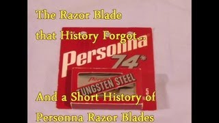The Personna 74 DE Blade - a blade history forgot