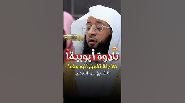 فلا وربك لا يؤمنون حتى..| تلاوة أيوبية تفوق الوصف! - للشيخ بدر التركي 🤍🎧..