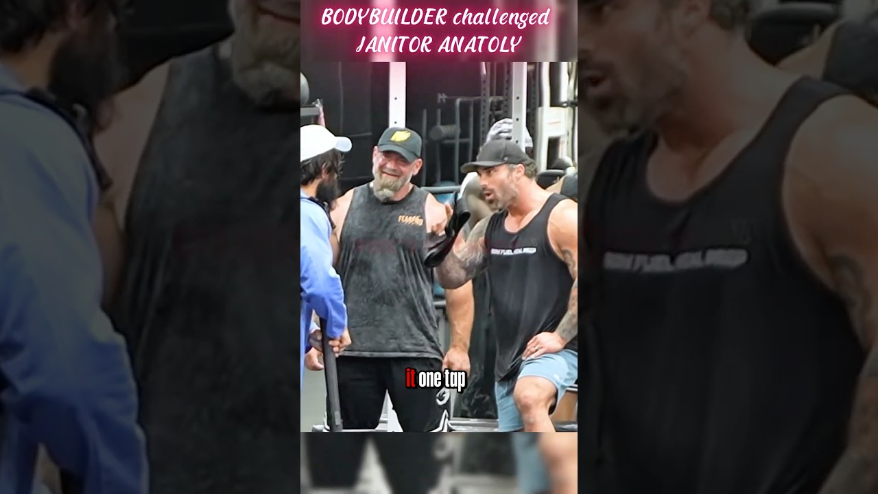 BODYBUILDER challenged JANITOR ANATOLY.....#funny #gym #trending #comedy