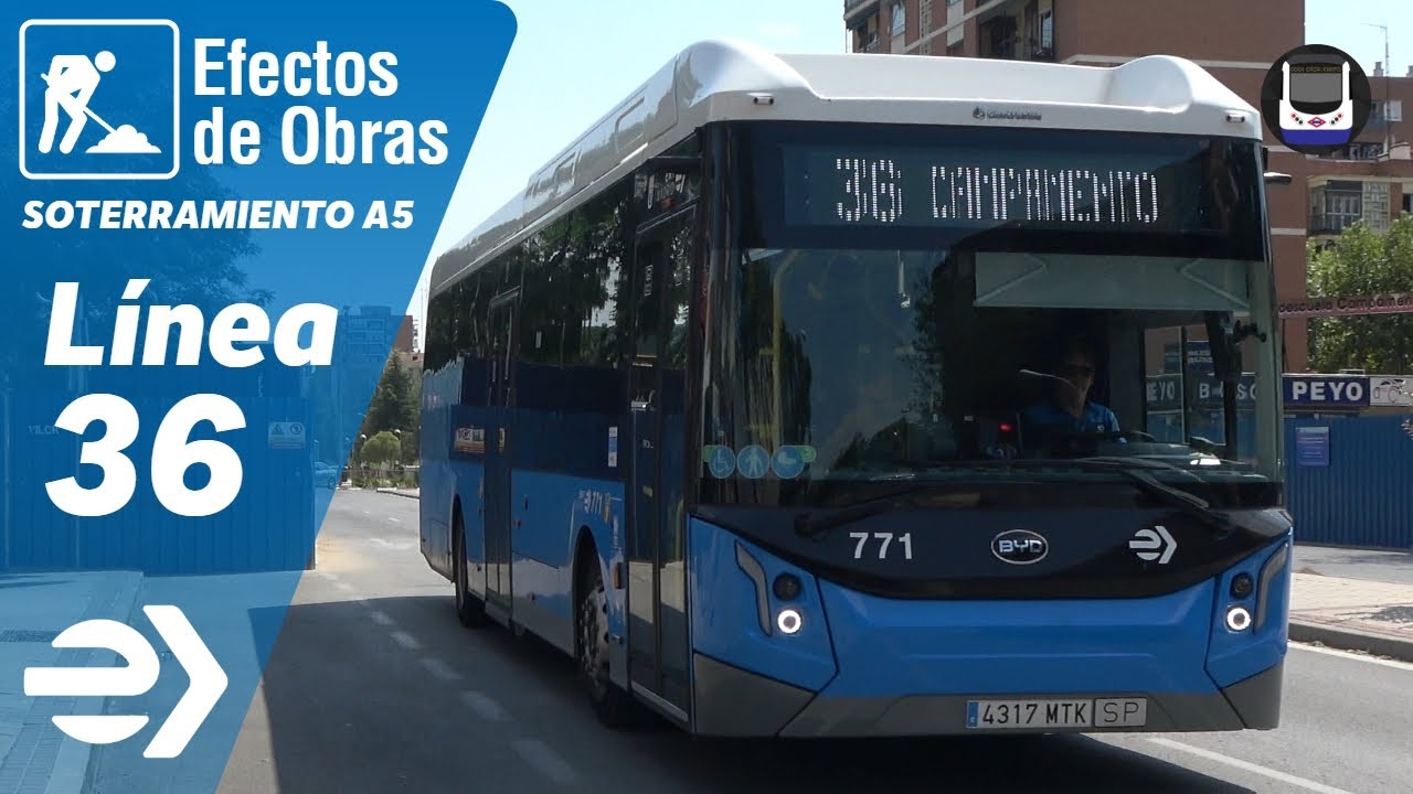 Línea 36 (Campamento - Atocha) | Efectos de Obras