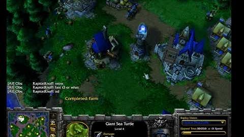 WC3 Warcraft III commentary human vs Undead on Turtle Rock Part 1of2