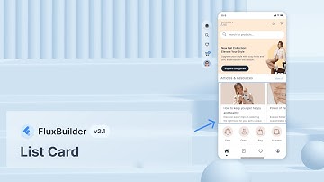 FluxBuilder 📗 List Card Layout (Mobile App Builder 2025)