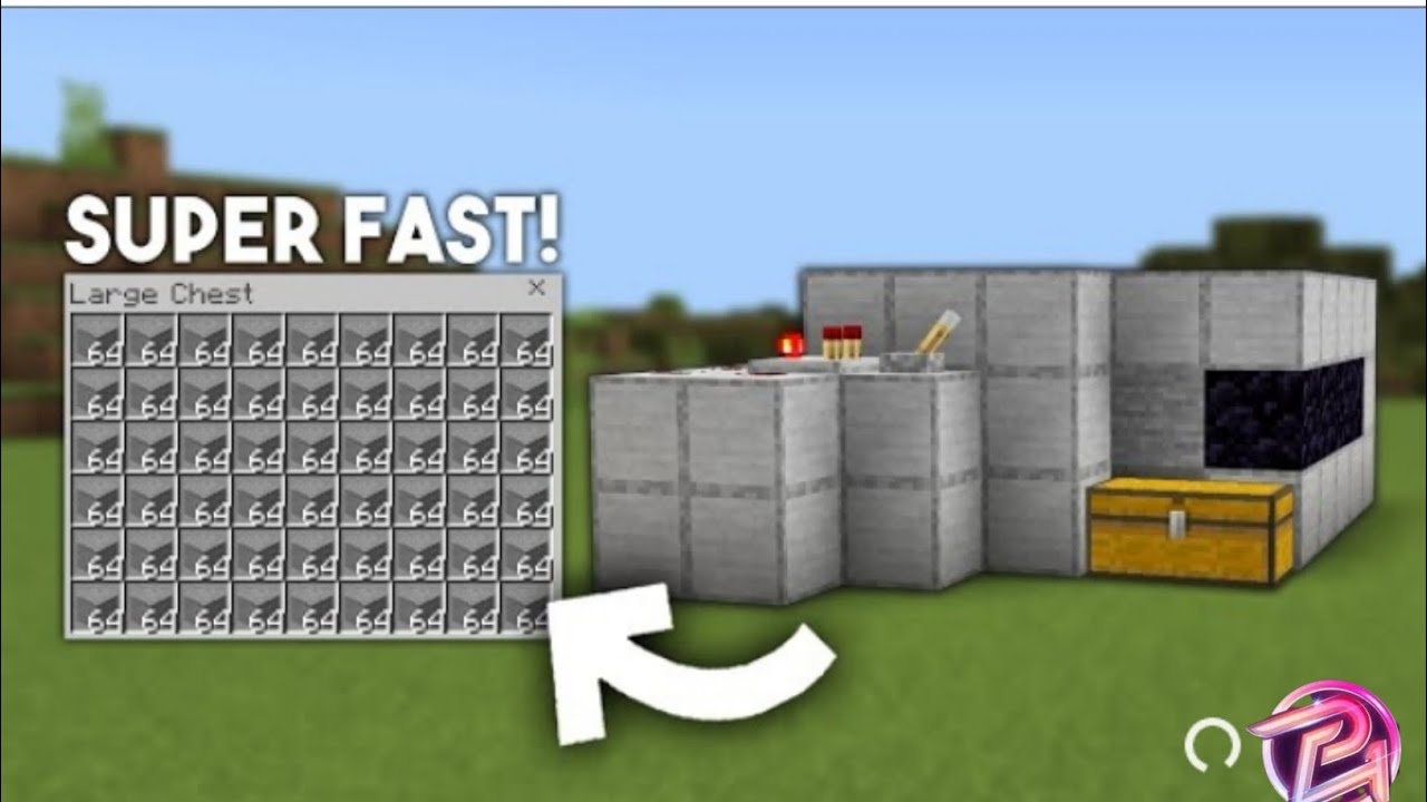 MINECRAFT PE 1.20 Easy Cobblestone Farm - Fully Automatic - YouTube
