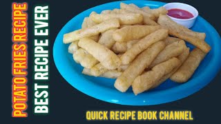 Potato fries recipe | How to cook crunchy potato fries ? |  quick Recipe Book cooking easy viral