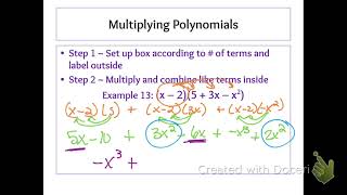A1LT7 4 Polynomial Operations multiply polynomials