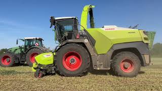 New Claas Jaguar 1200 1,110 Hp Forage Harvester Pre-Series Harvesting Triticale In Germany