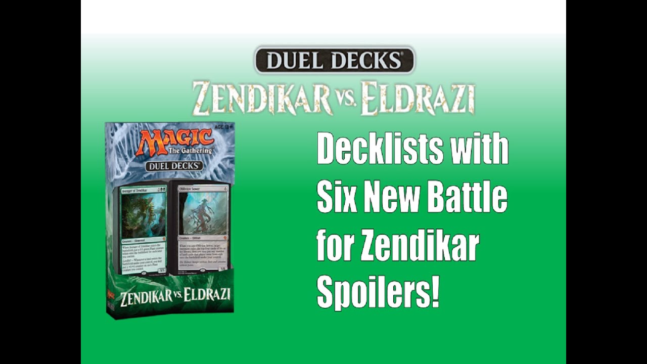 Battle for Zendikar 6 Cards Spoiled and Complete Decklists for