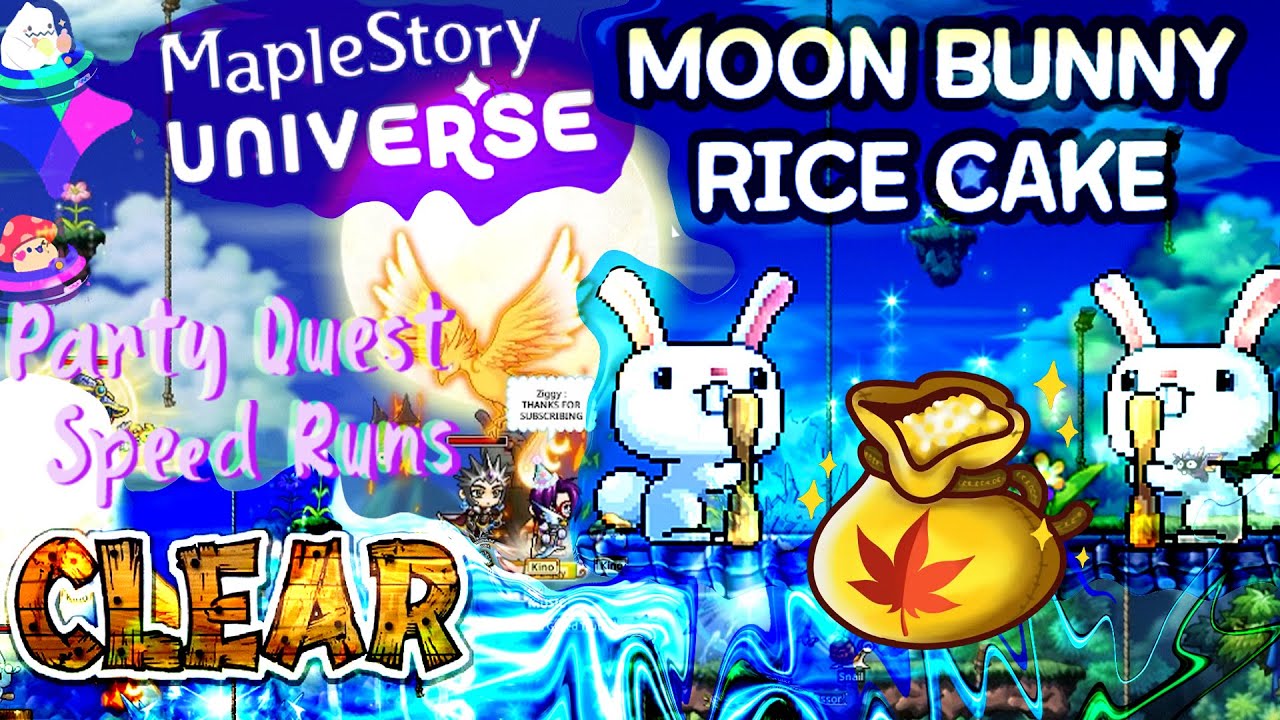 MAPLESTORY UNIVERSE 🍁 (Day 15) MOON BUNNY RICE CAKE - Speed Running PQ ...