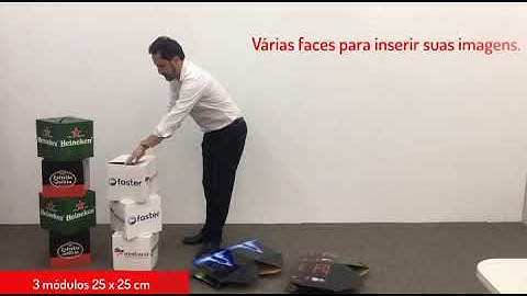 Totem cubo auto montável