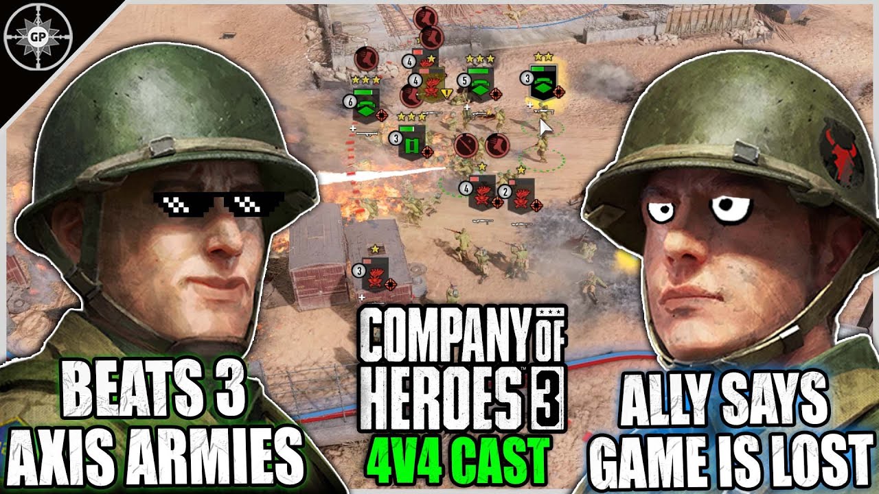 Настрой аутсайдера чуть не сорвал матч | Алам Эль-Хальфа 4 на 4 | CoH3 Cast 2.0 #90