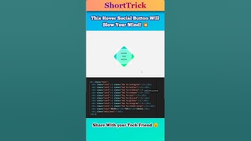 This Hover Social Button Will Blow Your Mind! #Glassmorphism #UI #CSS #Shorts #WebDesign #Frontend