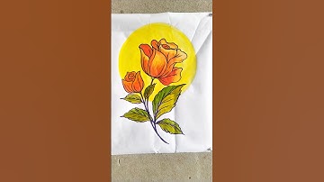 Beautiful Rose Drawing | Easy Flower Drawing Step by Step ✨🌹🎨🖌️