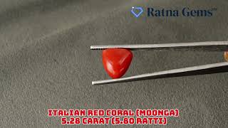 Product Video for: Italian Red Coral (Moonga) 5.28 Carat (5.80 Ratti)