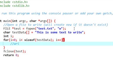 C Programming, File operation, Character Ouput (fopen, fclose, putc)