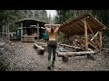 OFF GRID WILDERNESS LIVING | I'm Really Scared - Temperatures Drop & WIND BLOWS HARD - Ep.72