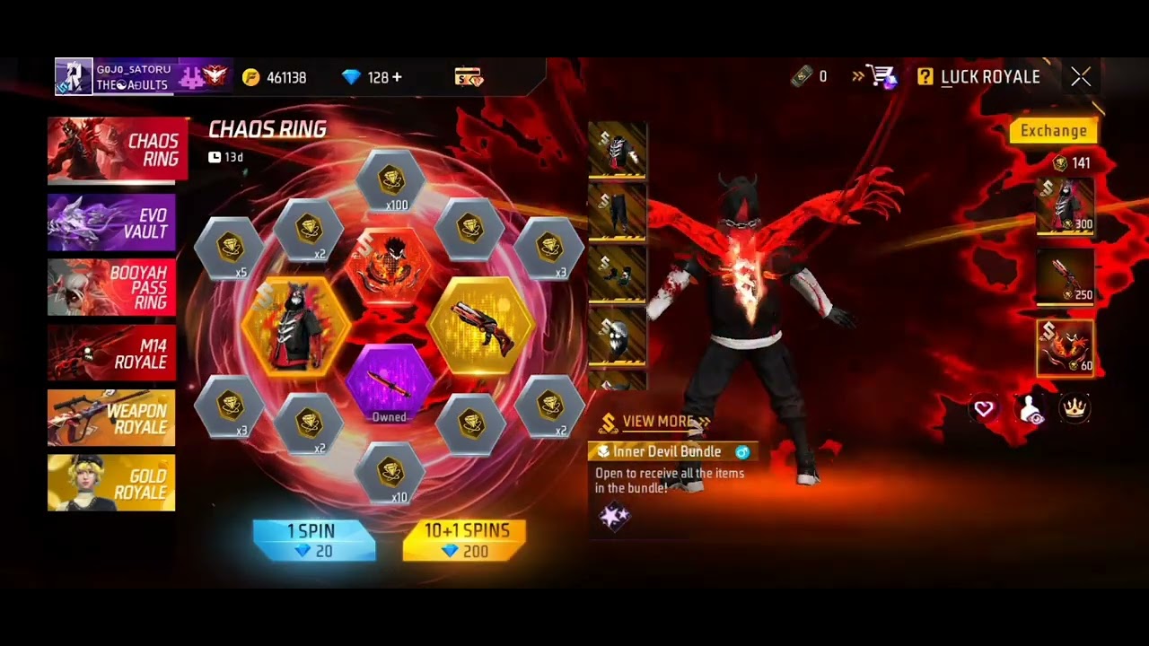 New Chaos Ring Event Spin Kitna Diamond mein Niklega Bundle ff Spin Trick