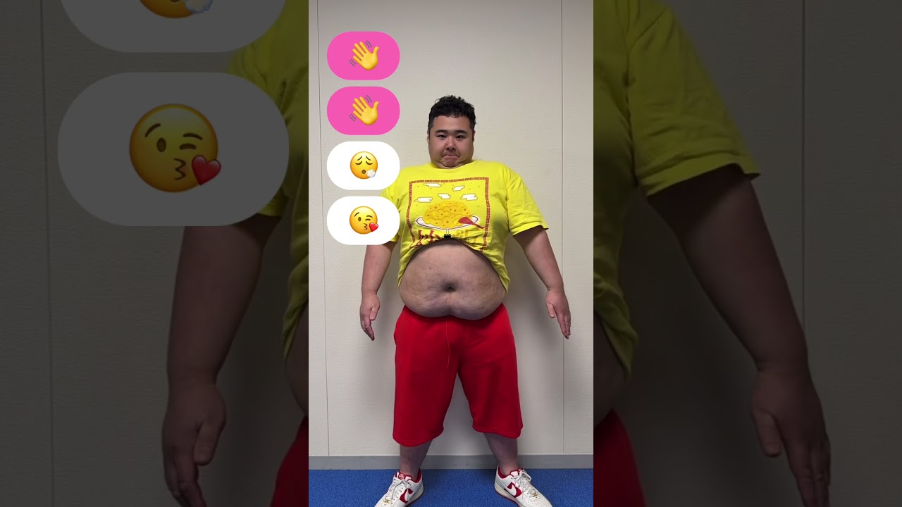 【TikTok100万再生】120Kgデブのドンドンするリアクション