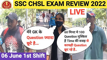 SSC CHSL Exam Review 06 june 2022|SSC CHSL 06 June 1st Shift Exam Analysis l Analyslis l#asinstitute