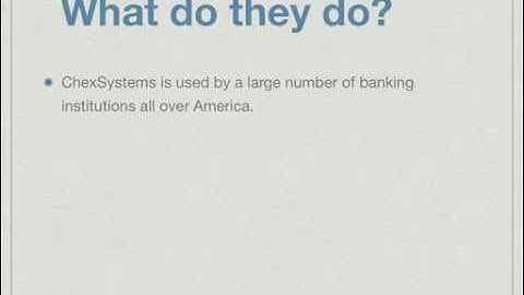 Chex Systems And How They Work