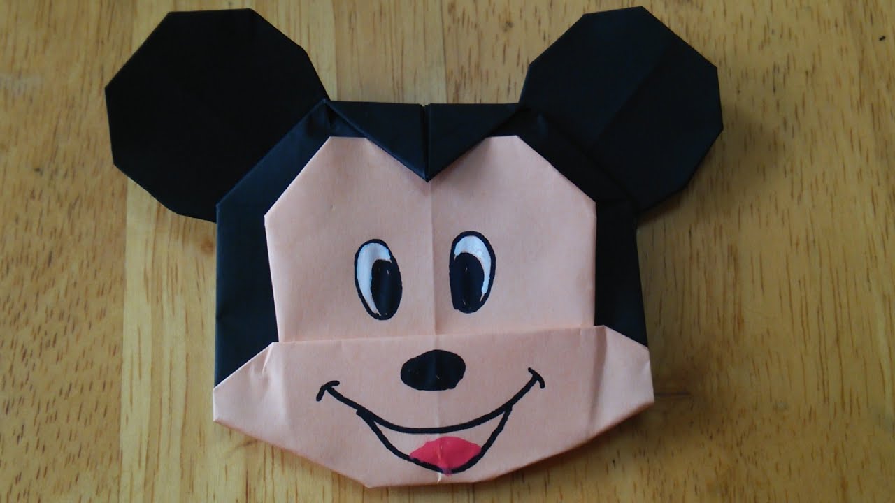 折り紙 おりがみ ミッキーマウスa 頭 Youtube