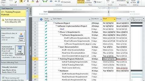 25 - Enter and edit task in a Project - Task Inspector