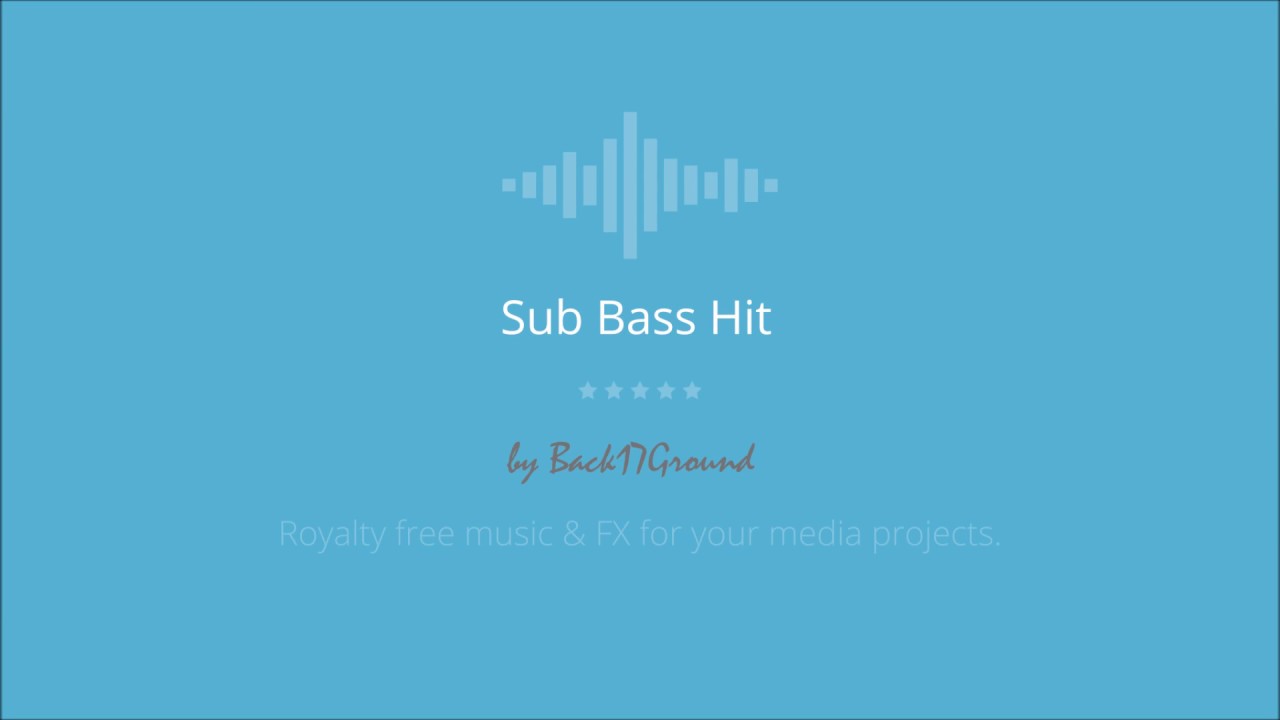 Sub Bass Hit Sound Effect - YouTube