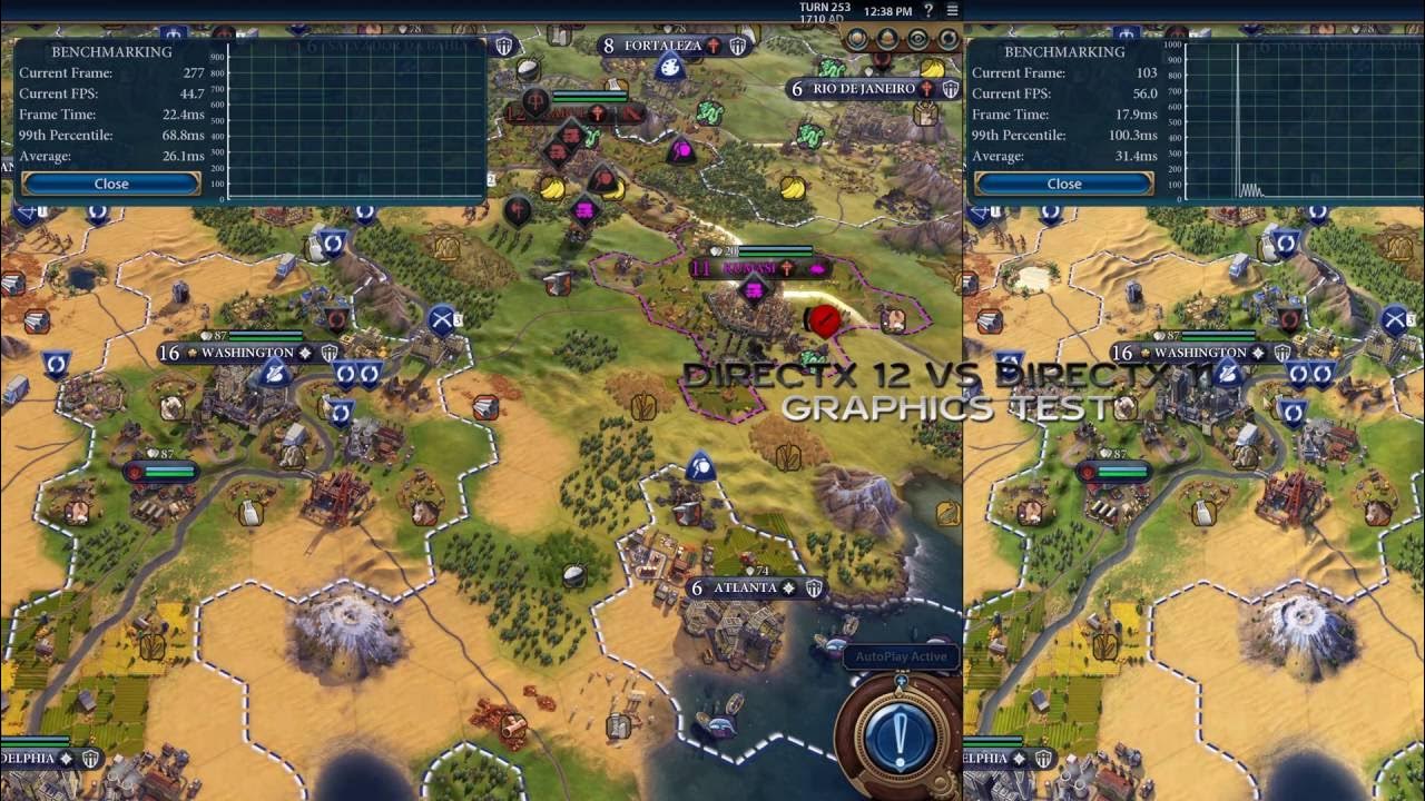 DirectX 12 vs DirectX 11 in Civilization VI TURN TEST AND GRAPHICS
