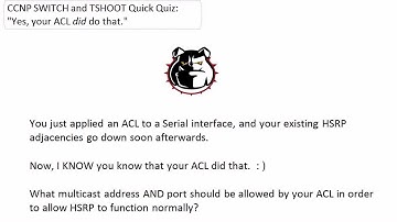CCNP SWITCH TSHOOT Quick Quiz: HSRP Troubleshooting