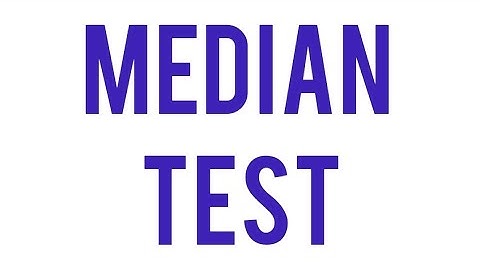 Median Test ||#bhupsychology