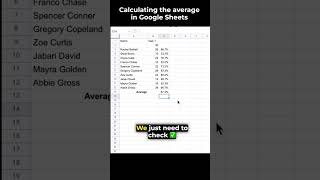 Here's a quick way to calculate the average Google Sheets 😎
