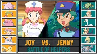 Nurse Joy vs. Officer Jenny (Pokémon Sun/Moon) - Battle of Helpers