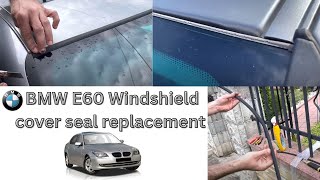BMW E60 Front windshield seal replacement, window trim cover - DIY