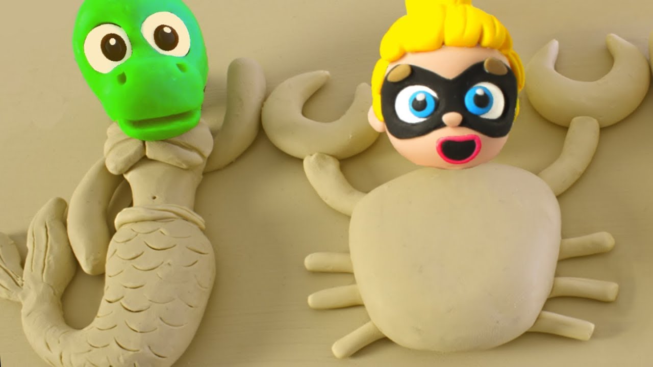 Superhero Play Doh Stop Motion Animation for Kids