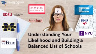 Building a Balanced List of Colleges and Understanding Your Likelihood | College Planning Source