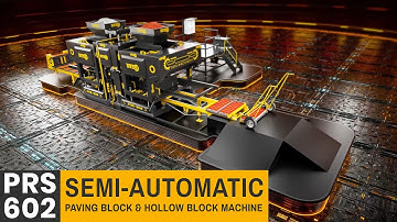 PRS 602 SEMI-AUTOMATIC HOLLOW BLOCK AND PAVING BLOCK MACHINE! #concreteblock #machine #construction