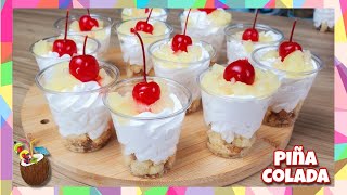 🍹Un Postres FACIL 🍍En solo 3 MINUTOS ‼ Crema de PIÑA COLADA🥥